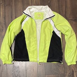 Yellow/Green and Black Zip-Up Jacket